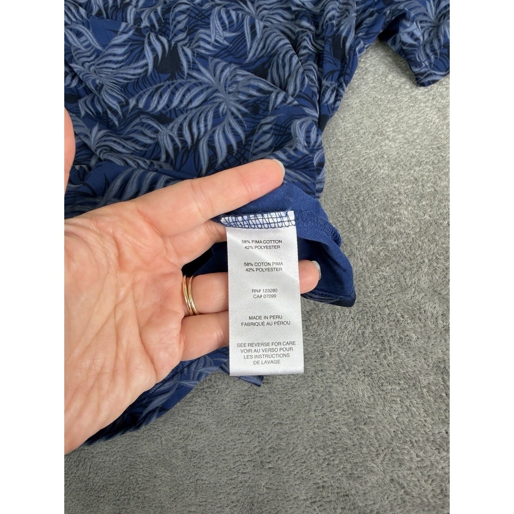 Travis Matthew Short Sleeve Polo Shirt Men's Size 2XL Blue Floral - Picture 5 of 9
